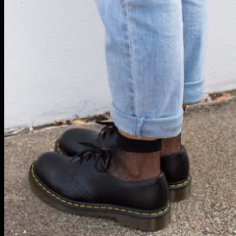 Dr. Martens Black Satin Lace Shoes - Picture 7 of 8